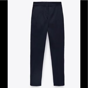 Zara Navy Blue Jogger Waist Pants
